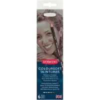 Derwent Coloursoft Potloden in blik 6 stuks