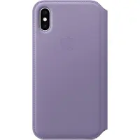 Apple iPhone Xs Leather Folio Lila