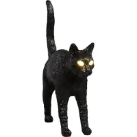 Seletti Jobby the cat lamp - zwart