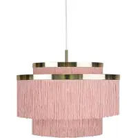Globen Lighting Frans plafondlamp roze, messing