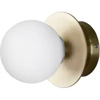 Globen Lighting Art Deco IP44 wandlamp/plafondlamp Geborsteld messing