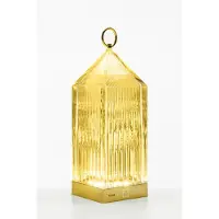 Kartell Lantern LED tafellamp, amber IP54, crème / amber, Kunststof, Design