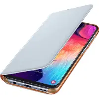 Samsung Galaxy A50 Wallet Book Case Wit/Oranje
