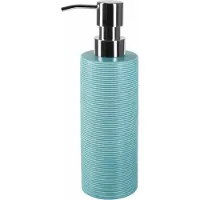Spirella Zeepdispenser Tube Ribbed Aqua Blauw