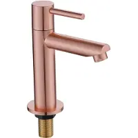 Best design Toiletkraan lyon uitloop recht 14 cm 1-hendel mat rose goud