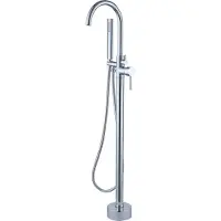 Best design Vrijstaande badmengkraan bd 120 cm met handdouche chroom