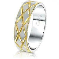 Lucardi Ring goud / zilver