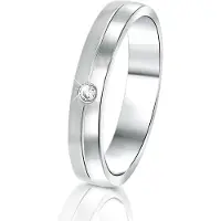 Lucardi Ring zilver / transparant