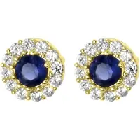 Lucardi Oorbellen 'Klassisch' blauw / goud