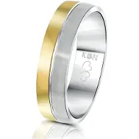 Lucardi Ring 'Praag' goud / zilver