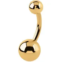 Lucardi Stalen navelpiercing goldplated