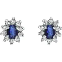 Lucardi Oorbellen blauw / zilver