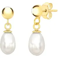 Lucardi Oorbellen goud / wit