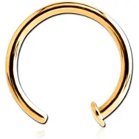 Lucardi Stalen neuspiercing goldplated ring