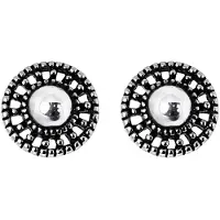 Lucardi Oorbellen zwart / zilver