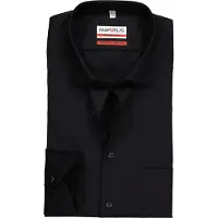 MARVELIS Modern Fit Overhemd zwart, Effen