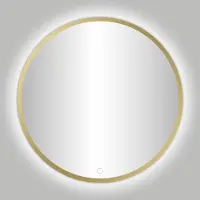 Best design Badkamerspiegel venetie nancy led verlichting 60x60 cm rond mat goud