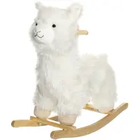 Teddykompaniet Schommelpaard Lama, zachte vacht, draagvermogen 50 kg