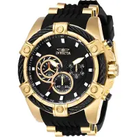 Invicta Bolt 26818 Heren Horloge - Quartz Uurwerk - Roestvrij Staal met zwarte Wijzerplaat - 52mm