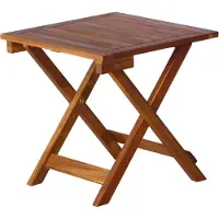 vidaXL Ligbed met tafel massief acaciahout bruin