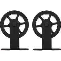 Intersteel | Set van 2 hangrollen Wheel | Top | 170mm | Mat Zwart