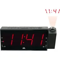 Ok. . Wekkerradio Met Projector Zwart (ocr 161-pr)