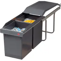 Hailo Tandem 15 + 15 Liter Grijs