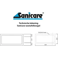 Sanicare wastafelbeugel chroom