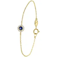 Lucardi Armband 'Klassisch' blauw / goud / transparant