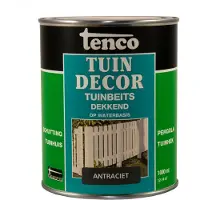 Tenco Buitenbeits Tuindecor Dek - Antraciet - Zijdeglans - 1l
