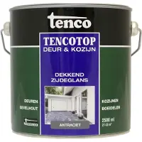 Tenco Deur- & Kozijnbeits Tencotop - Antraciet - Zijdeglans - 2,5l