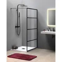 Gelco Cure Black inloopdouche 90x200cm 8mm glas anti-kalk