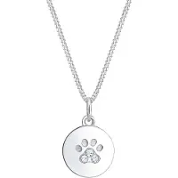 Elli - Elli Halsketting Dames Poot Hanger Hond Kat Dieren Liefde met Kristallen in 925 Sterling Zilver Verguld Kettingen