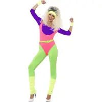 Smiffy 80's workout kostuum vrouw