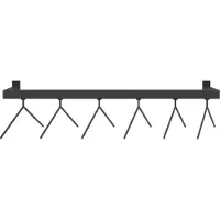 Nichba-Design Hangsys Kledingroede 100 Cm - Haken en hangers Staal Black - 800113