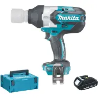 Makita DTW 1001 Y1J accu slagmoersleutel 18V 3/4" 1050Nm borstelloos + 1x oplaadbare accu 1,5Ah + Makpac - zonder oplader