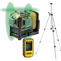 DeWalt DCE089D1GTRID-QW 10.8V Li-Ion Accu Zelfnivellerende Kruislijnlaser Set (1x 2.0Ah Accu) In Koffer - 3 Lijnen - 30m - Groen