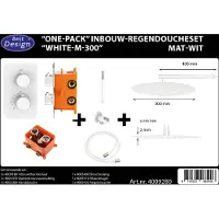 Best design Regendoucheset White Rond Thermostatische Inbouwset Mat Wit
