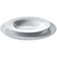 Alessi Soepbord PlateBowlCup White Porcelain 22 cm (Set van 4)