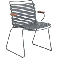 Houe Tuinstoel Click Dining Chair Armrests Dark Grey
