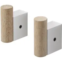 Muuto Attach haak 2-pack Oak-aluminum