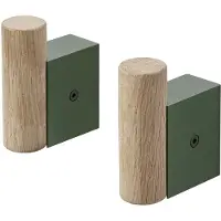 Muuto Attach Coat Hook Lot de 2 Dark Green