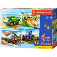 Castorland 4x1 Puzzle 8-12-15-20 Agricultural Machines