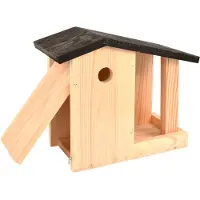 Esschert Design Vogelhuisje Nestkast & Voedertafel Combi- Nestkastje - - Houtkleur - NK89