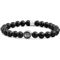 Frank 1967 7FB-0357 Rekarmband Buddha natuursteen 6 mm zwart
