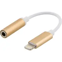 Epzi IPLH-590 Lightning naar 3,5 mm audioadapter, aluminium behuizing, goud