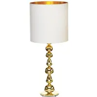 Design By Us Tafellampe , Wit, Woonkamer, Messing
