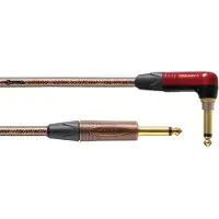 Cordial CSI3RP-METAL-SILENT ENCORE 6.3 TS jack haaks silent - 6.3 TS jack recht kabel 3m