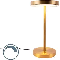 QAZQA Moderne tafellamp brons incl. LED - Disco