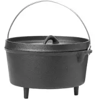 Mustang Gietijzeren pot 3l "Mustang, Pan + steelpan, Zwart